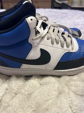 Nike Men's High-Top Athletic Sneakers in Blue, White & Black